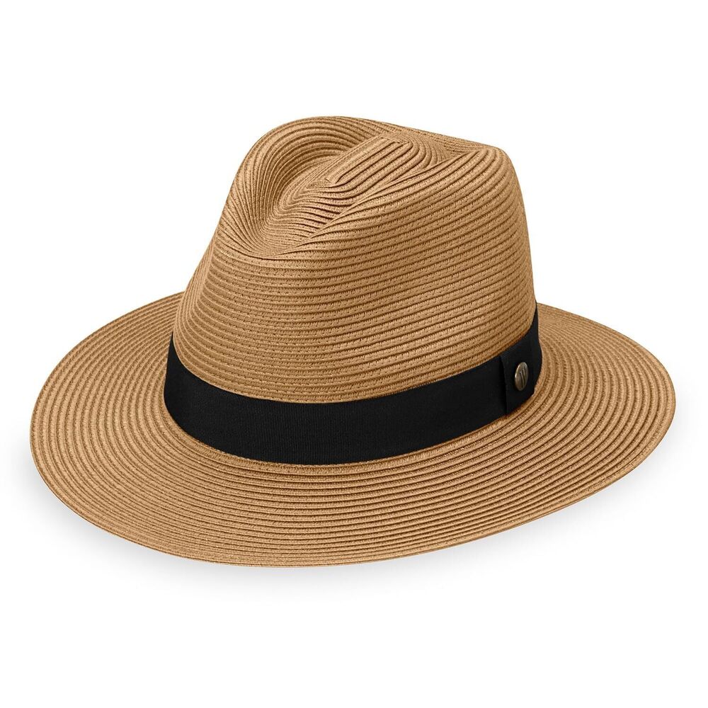 1275 Wallaroo Palm Beach Fedora Camel L/XL – UPF 50+ UV Sun Protection